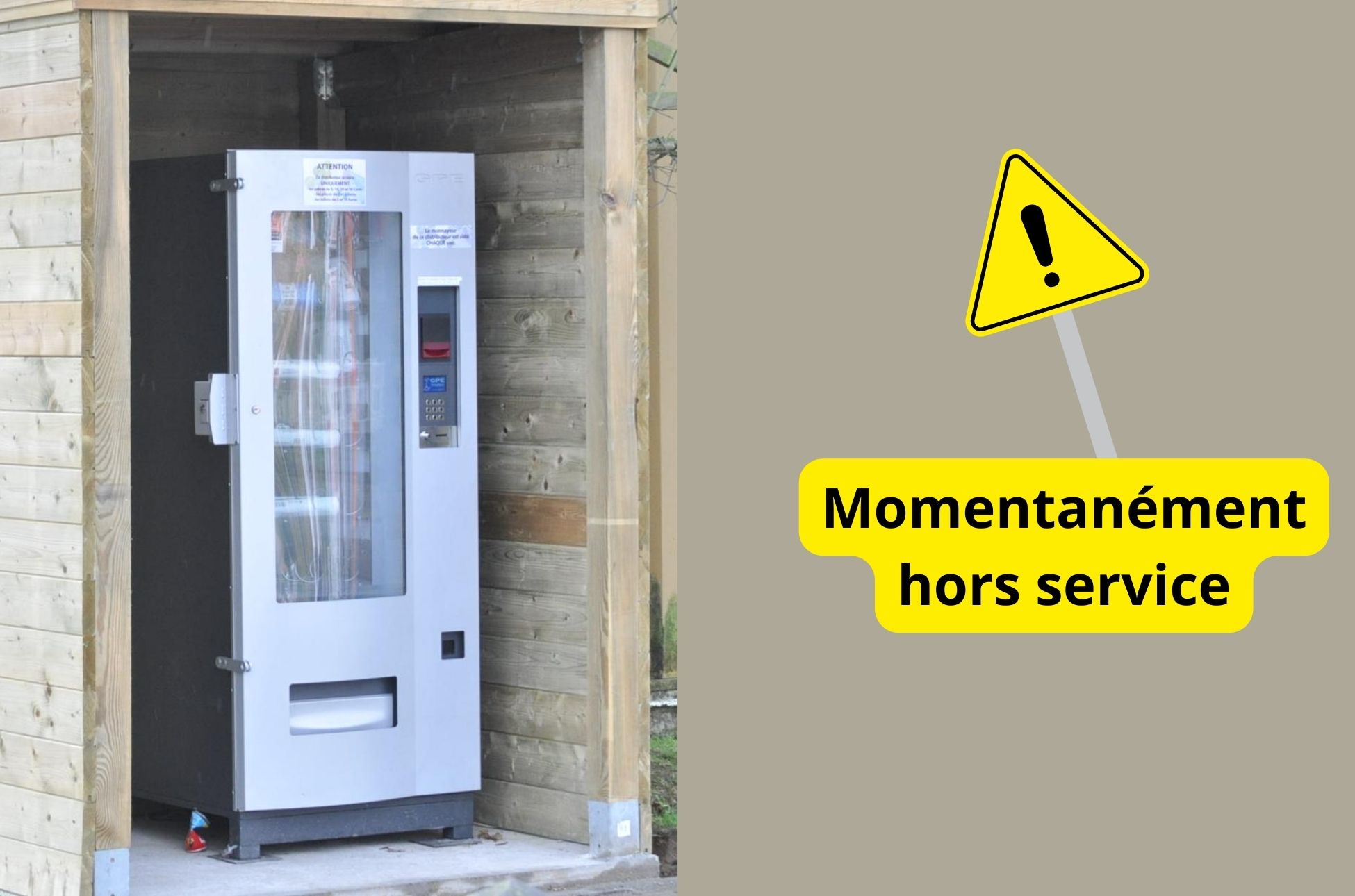 Distributeur de sacs poubelles temporairement hors service