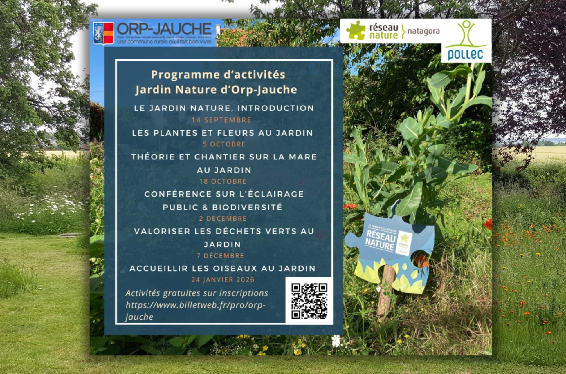 Cycle de conférences et ateliers Nature – Orp-Jauche